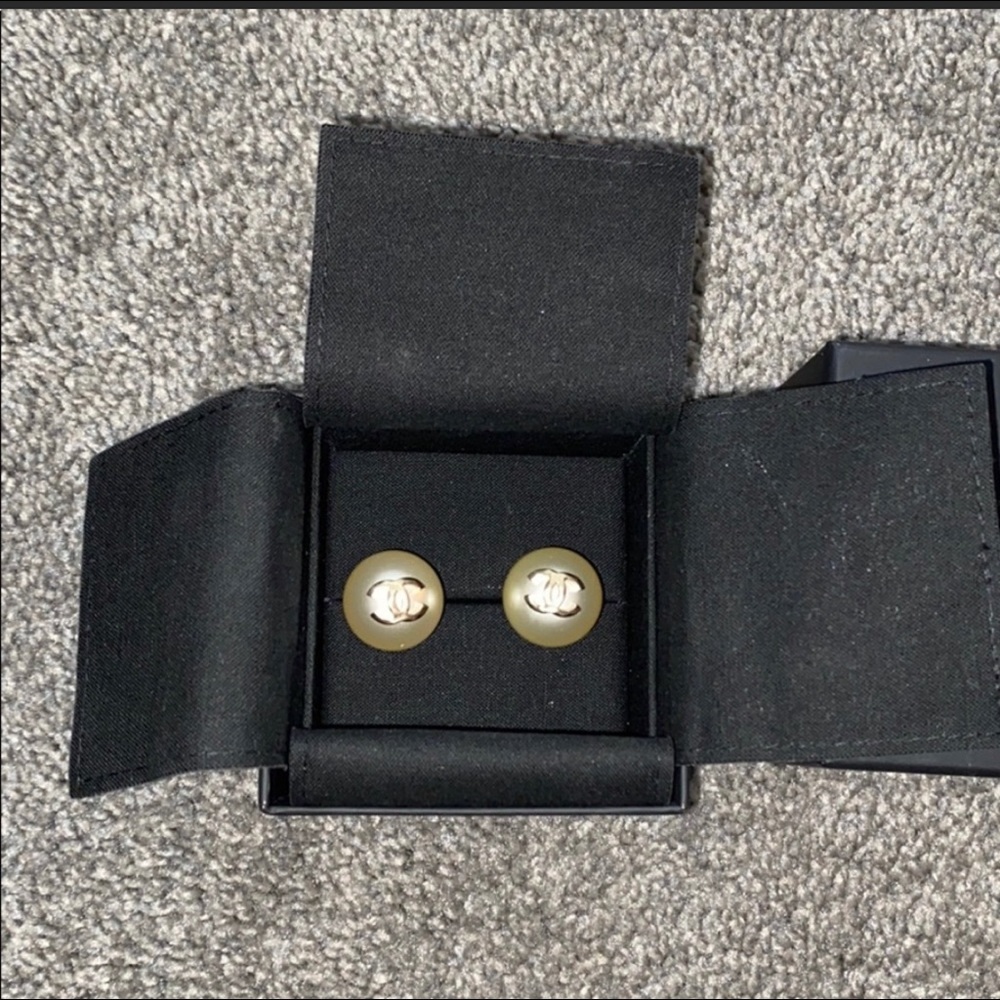Authentic Chanel pearl earrings